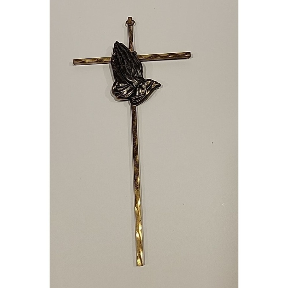 PRAYING HANDS  WALL CROSS  10"